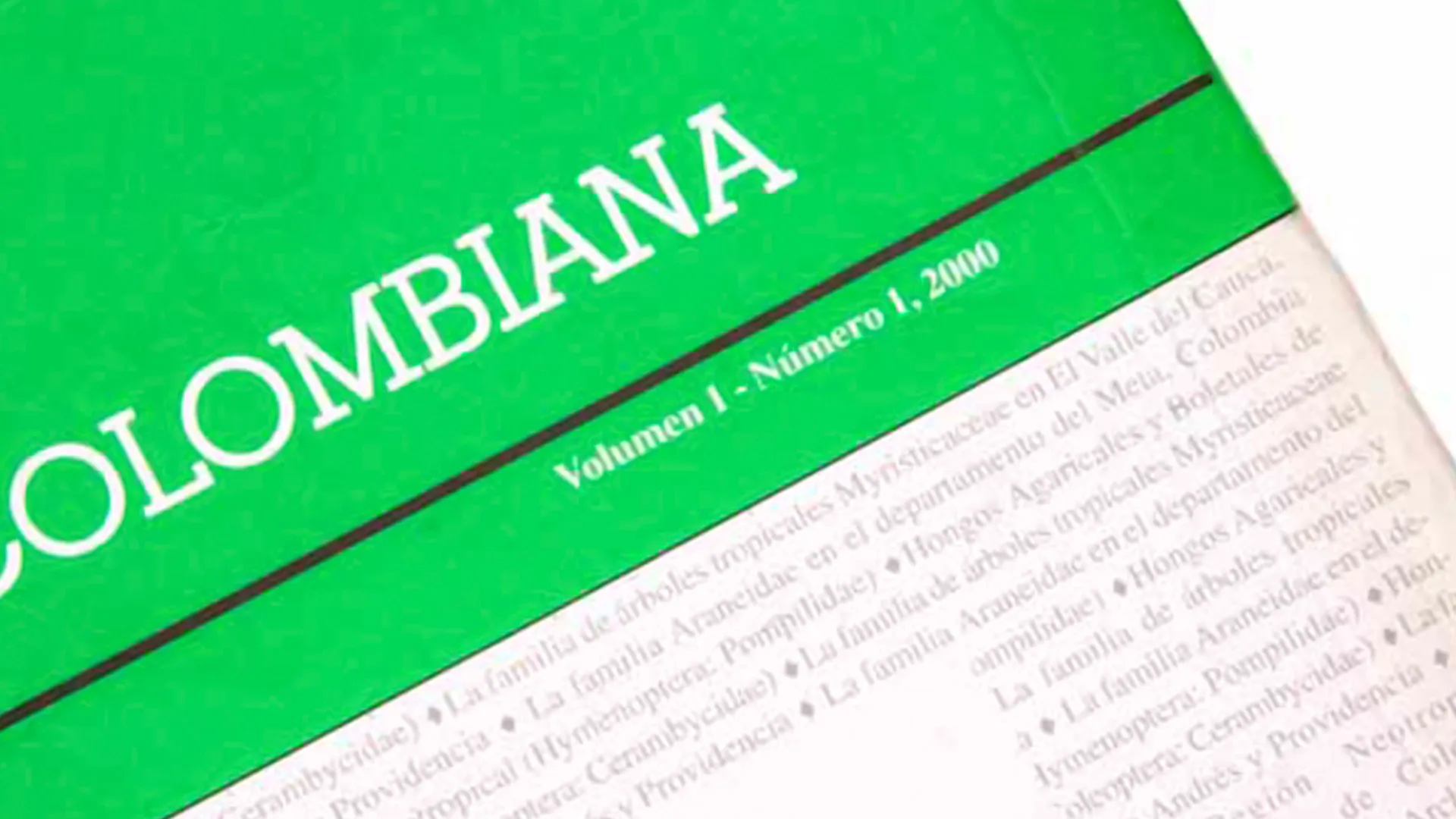 Primer volumen de la Revista Biota Colombiana 3